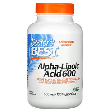Doctor's Best Alpha-Lipoic Acid 600 mg, 180 Veggie Caps